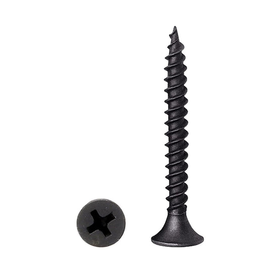 AGASHE #6 x 2'' Wood Screws, Phillips Flat Head Long Screws, Self-Tapping Countersunk Screws, Exterior Wood Screws, Fasteners for Various Woodworking Repairs and DIY Projects (100 pcs)