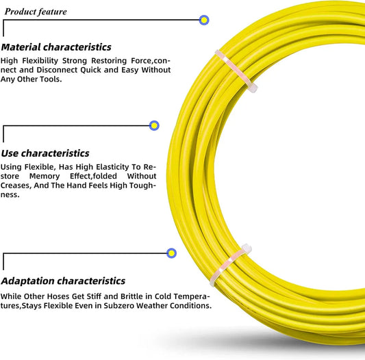 AGASHE PNEUMATIC Yellow PU AirTubing Pipe Hose Pu Air Hose for AirLine Tubing or Fluid Transfer Tubing5/32 1/4 3/8 1/2 0D4mm/6mm/8mm/10mm/12mm